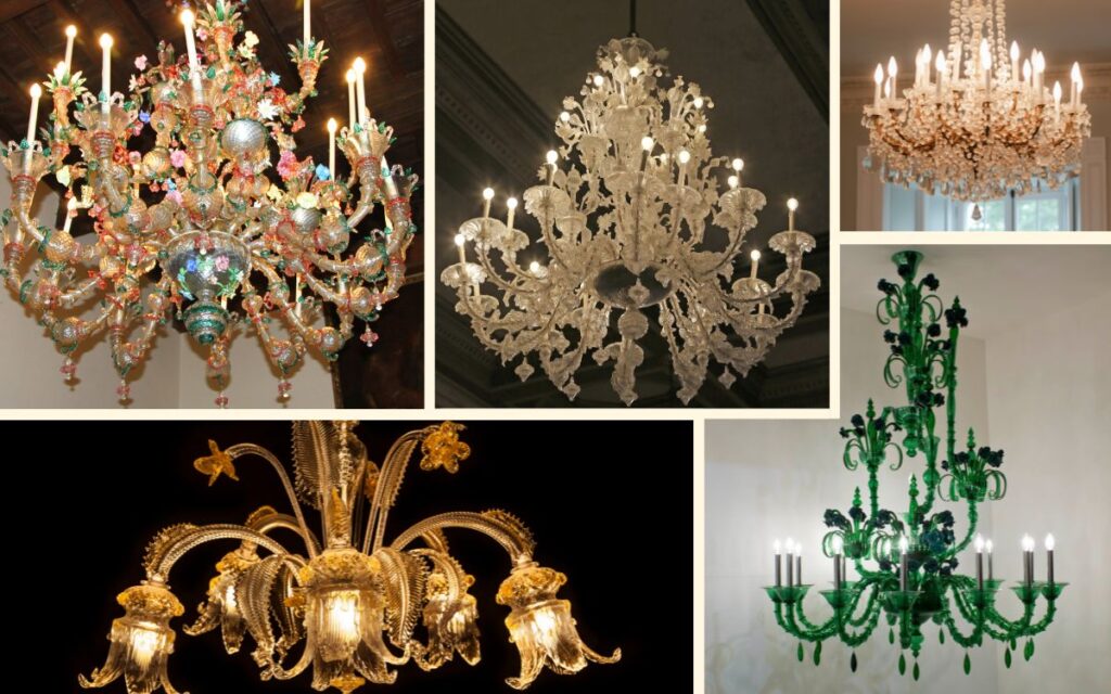 Lampadari di vetro di Murano