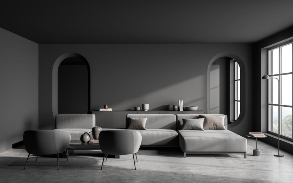 Pareti soggiorno RAL 7016 Grigio Antracite