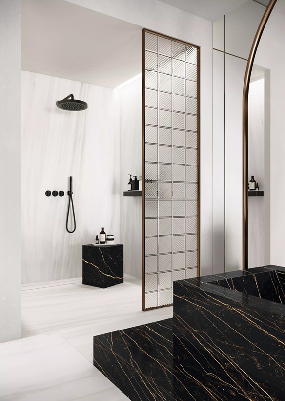 Bagno bianco e nero