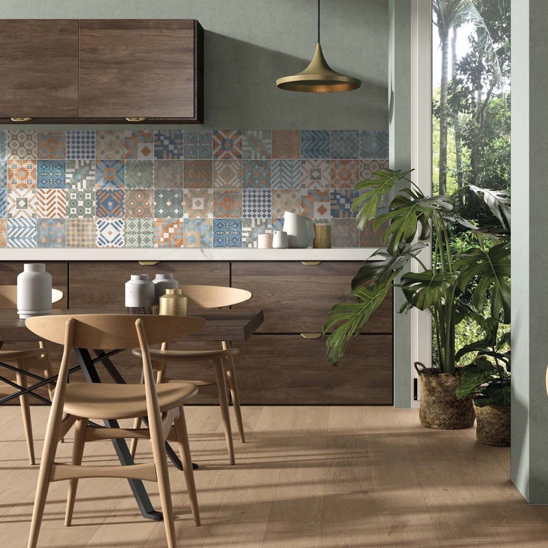 Cucina con maioliche